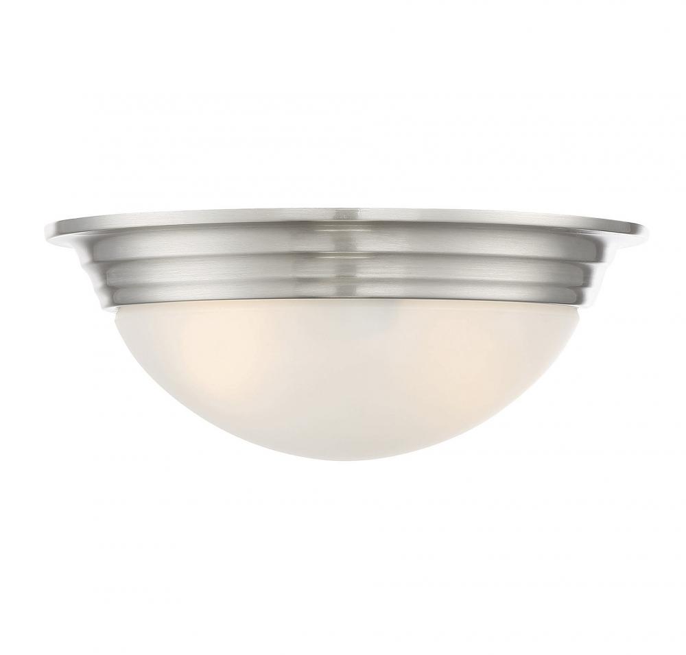 2-Light Ceiling Light in Satin Nickel