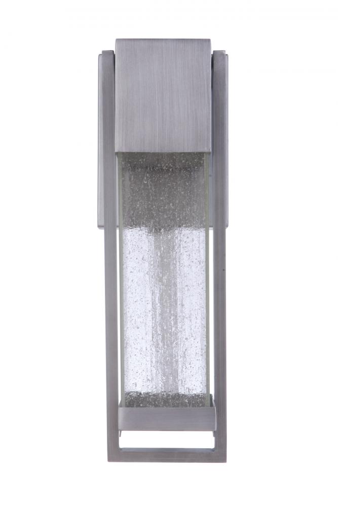 Bryce 1 Light Small Outdoor LED Wall Lantern in Brushed Titanium