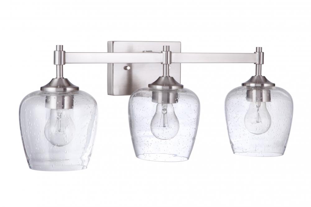 Stellen 3 Light Vanity in Brushed Polished Nickel