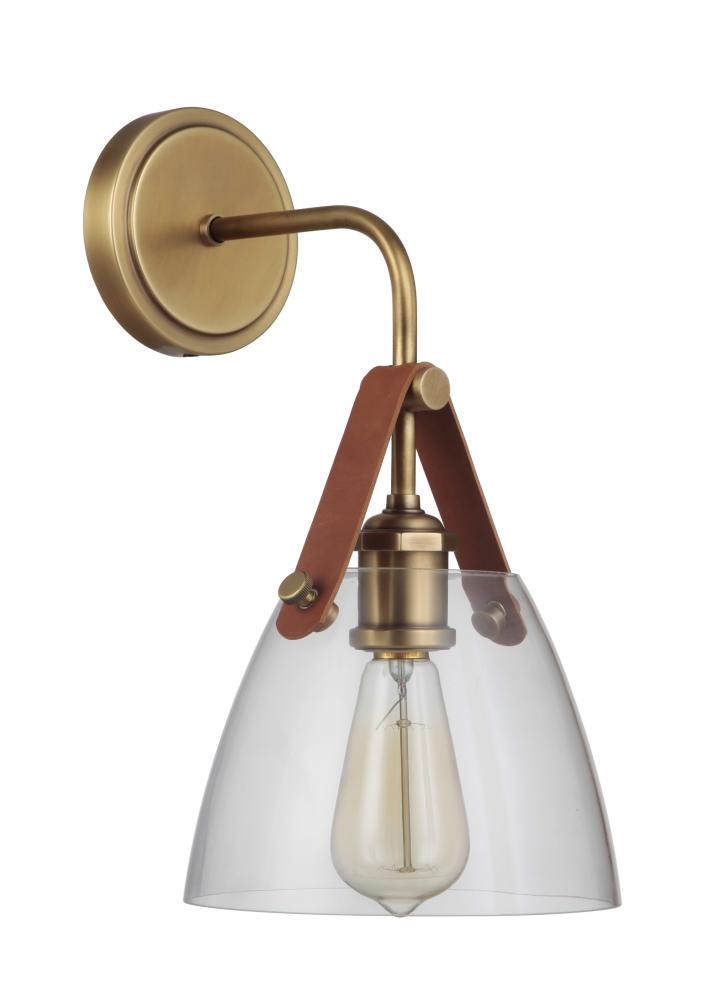 Hagen 1 Light Wall Sconce in Vintage Brass