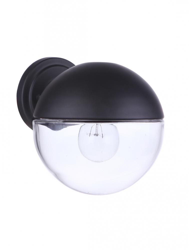 Evie 1 Light Medium Outdoor Wall Lantern in Midnight