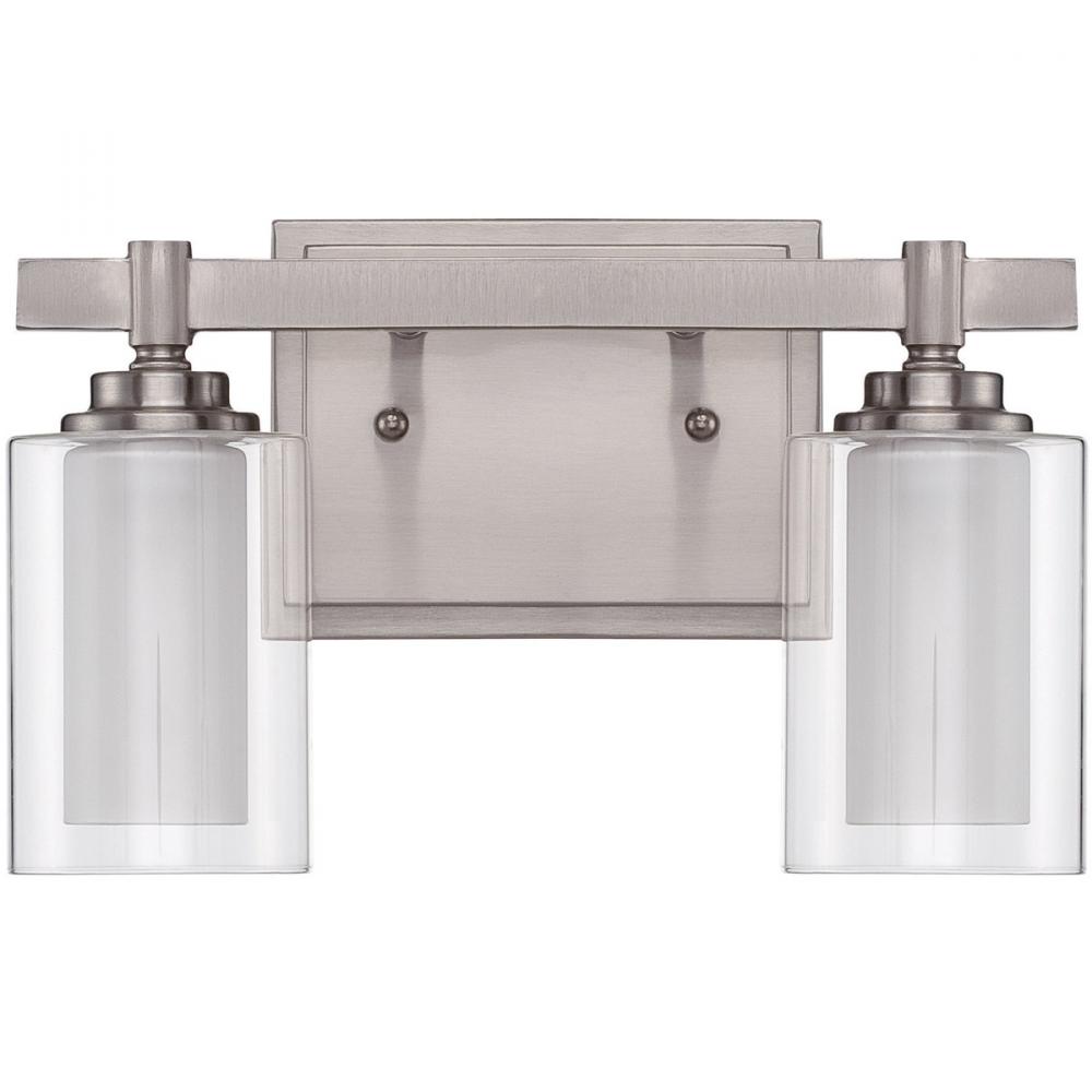 Celeste 2 Light Vanity in Brushed Polished Nickel