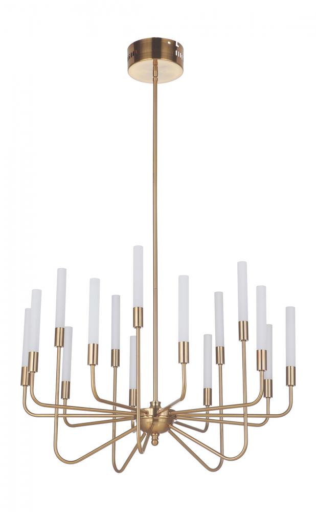 Valdi 15 Light LED Chandelier in Satin Brass