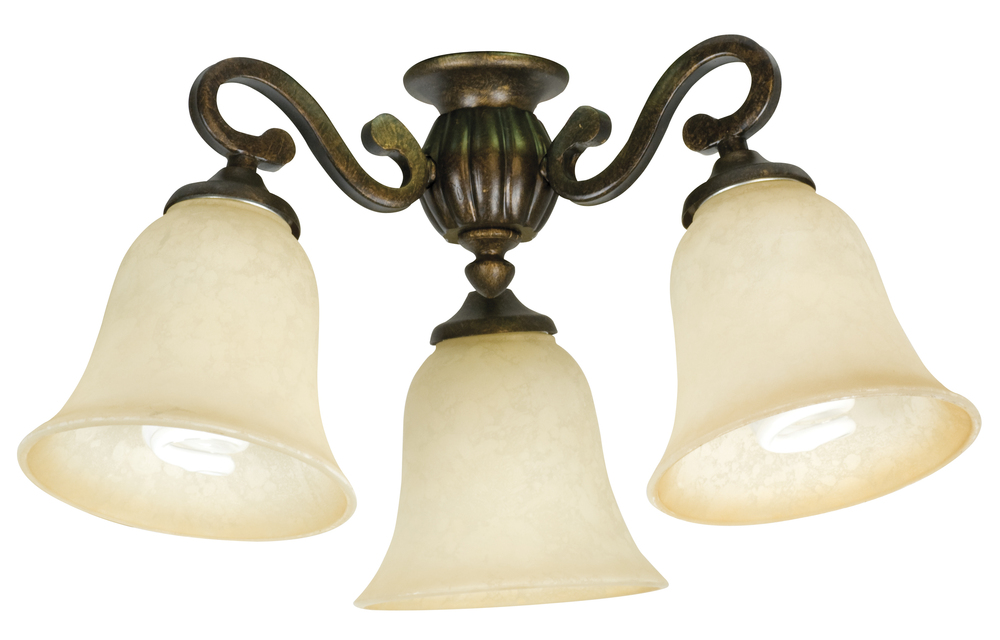 Antique Scavo Glass w/3x9w LED