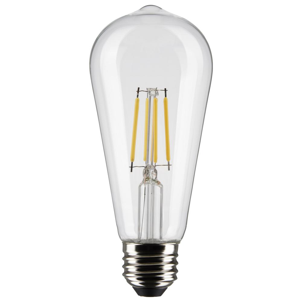 5 Watt ST19 LED; Clear; Medium base; 90 CRI; 4000K; 120 Volt