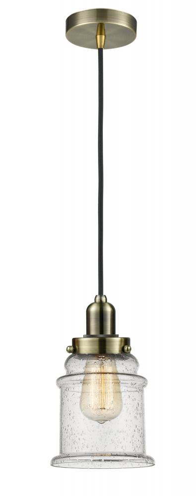 Whitney - 1 Light - 8 inch - Antique Brass - Cord hung - Mini Pendant