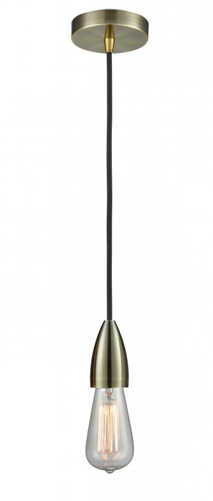 Fairchild - 1 Light - 2 inch - Antique Brass - Cord hung - Mini Pendant