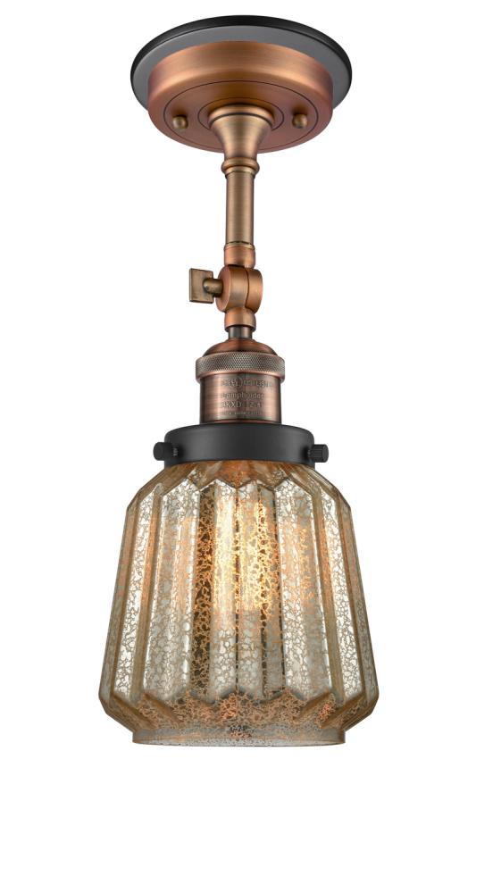 Chatham - 1 Light - 7 inch - Antique Copper - Semi-Flush Mount