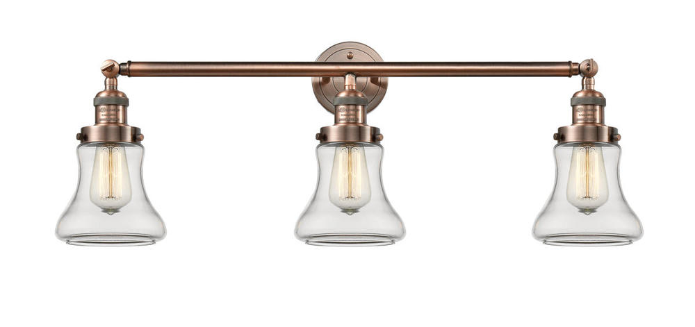 Bellmont - 3 Light - 30 inch - Antique Copper - Bath Vanity Light