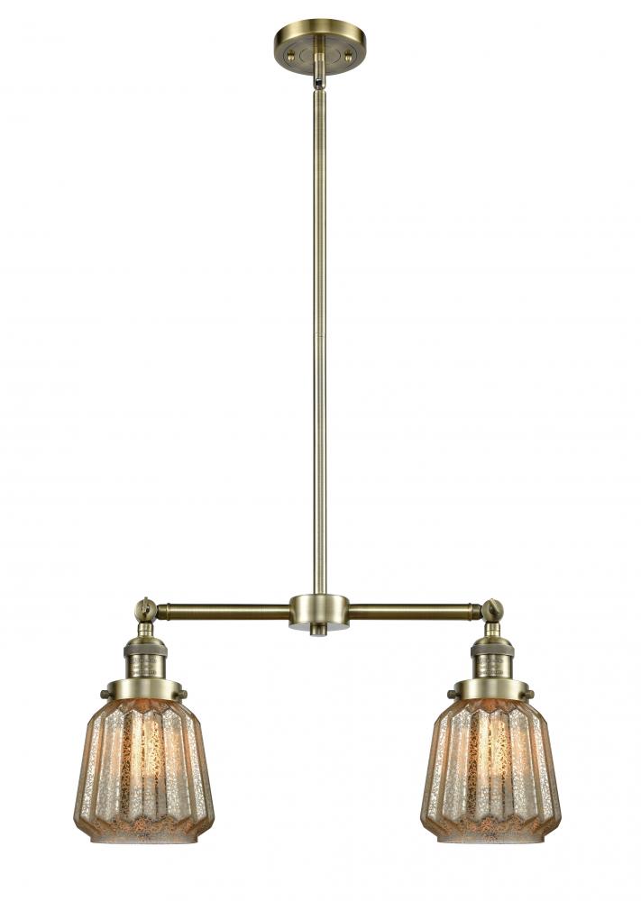 Chatham - 2 Light - 21 inch - Antique Brass - Stem Hung - Island Light