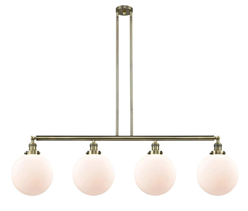 Beacon - 4 Light - 54 inch - Antique Brass - Stem Hung - Island Light