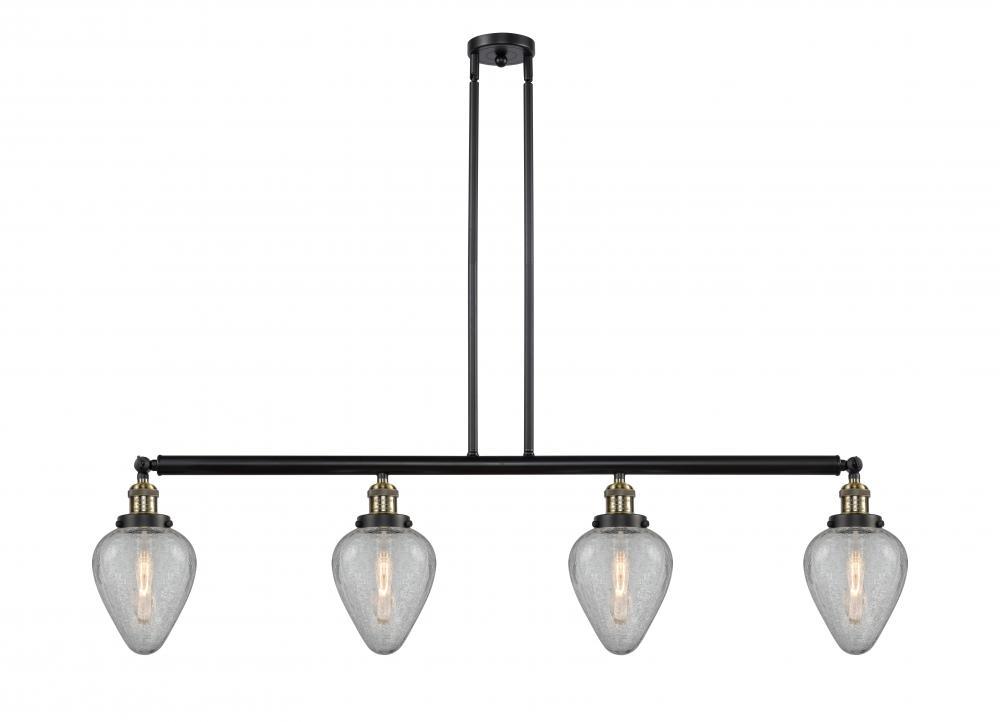 Geneseo - 4 Light - 52 inch - Black Antique Brass - Stem Hung - Island Light