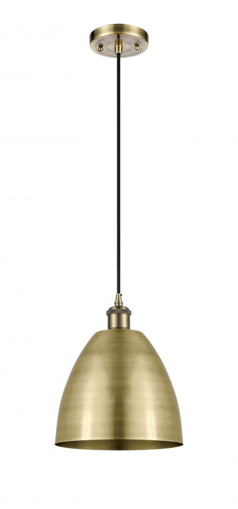 Bristol - 1 Light - 9 inch - Antique Brass - Cord hung - Mini Pendant