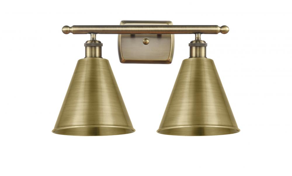 Berkshire - 2 Light - 18 inch - Antique Brass - Bath Vanity Light