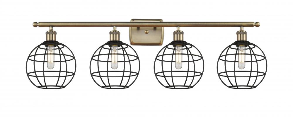 Lake Placid - 4 Light - 38 inch - Antique Brass - Bath Vanity Light