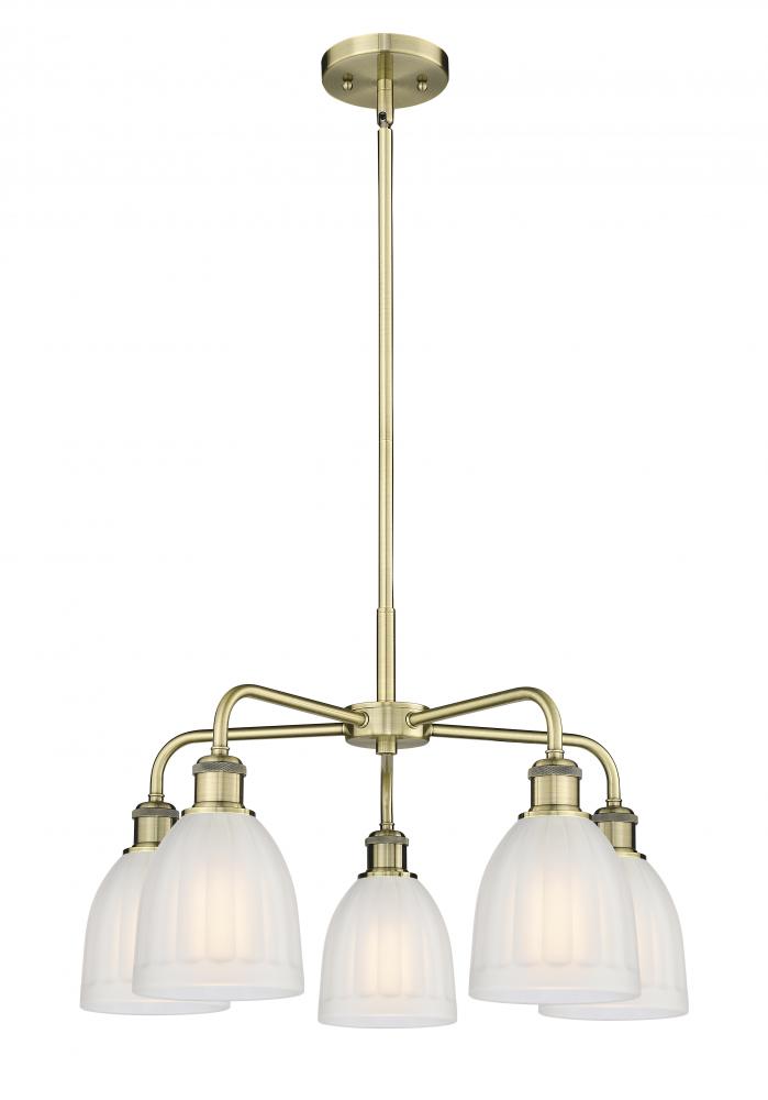 Brookfield - 5 Light - 24 inch - Antique Brass - Chandelier