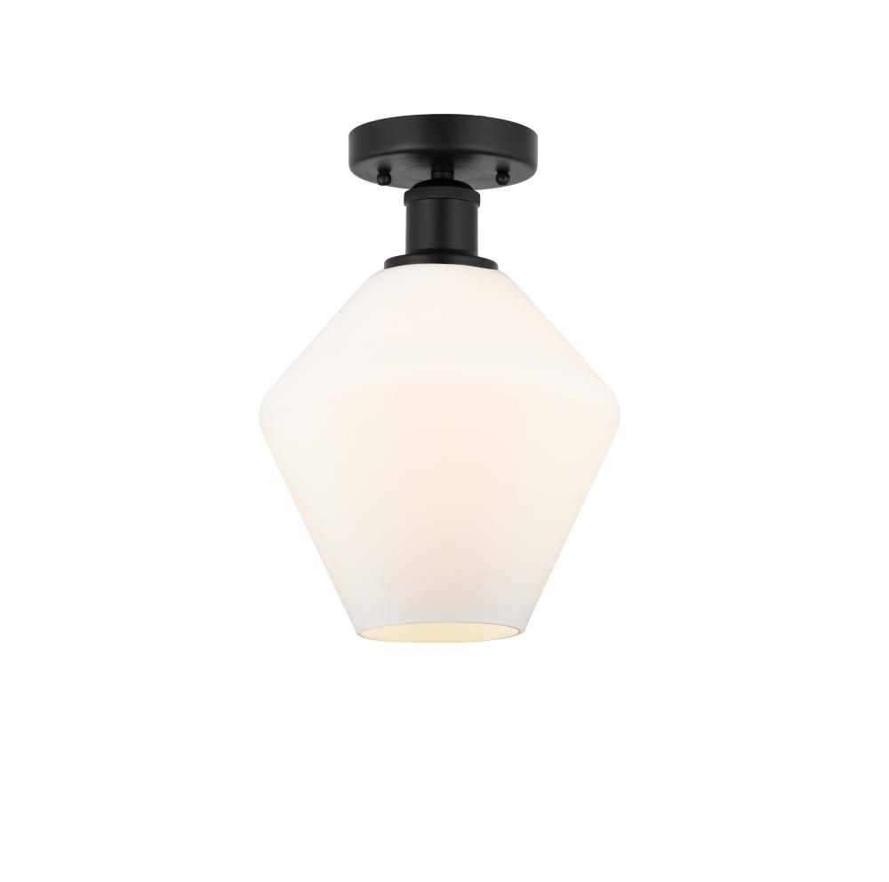 Cindyrella - 1 Light - 8 inch - Matte Black - Semi-Flush Mount