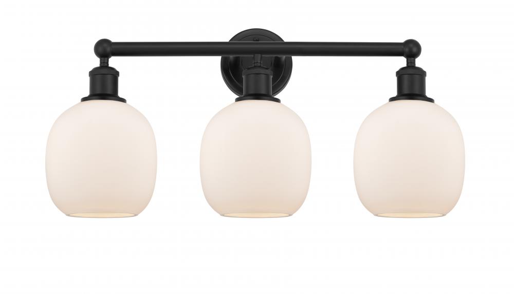 Belfast - 3 Light - 24 inch - Matte Black - Bath Vanity Light