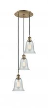 Innovations Lighting 113B-3P-AB-G2812 - Hanover - 3 Light - 13 inch - Antique Brass - Cord Hung - Multi Pendant