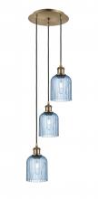 Innovations Lighting 113B-3P-AB-G559-5BL - Bridal Veil - 3 Light - 12 inch - Antique Brass - Cord Hung - Multi Pendant