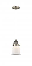 Innovations Lighting 201CSW-AB-G181S-LED - Canton - 1 Light - 5 inch - Antique Brass - Cord hung - Mini Pendant