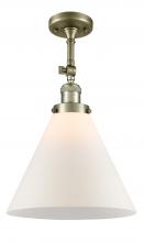 Innovations Lighting 201F-AB-G41-L-LED - Cone - 1 Light - 12 inch - Antique Brass - Semi-Flush Mount