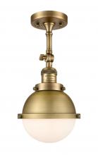 Innovations Lighting 201F-BB-HFS-61-BB-LED - Hampden - 1 Light - 7 inch - Brushed Brass - Semi-Flush Mount