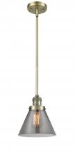 Innovations Lighting 201S-AB-G43-LED - Cone - 1 Light - 8 inch - Antique Brass - Stem Hung - Mini Pendant