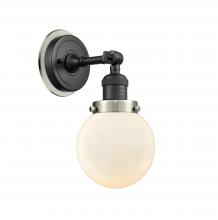 Innovations Lighting 203BK-BPSN-HRSN-G201-6 - Beacon - 1 Light - 6 inch - Matte Black - Sconce