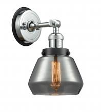 Innovations Lighting 203PC-BPBK-HRBK-G173 - Fulton - 1 Light - 7 inch - Polished Chrome - Sconce