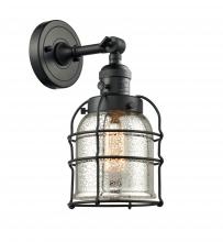 Innovations Lighting 203SW-BK-G58-CE-LED - Bell Cage - 1 Light - 6 inch - Matte Black - Sconce