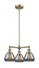 Innovations Lighting 207-AB-G173-LED - Fulton - 3 Light - 22 inch - Antique Brass - Stem Hung - Chandelier