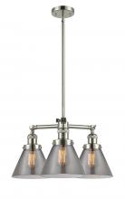 Innovations Lighting 207-PN-G43-LED - Cone - 3 Light - 22 inch - Polished Nickel - Stem Hung - Chandelier