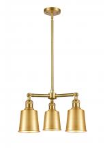 Innovations Lighting 207-SG-M9-SG-LED - Addison - 3 Light - 19 inch - Satin Gold - Stem Hung - Chandelier