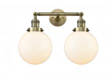 Innovations Lighting 208-AB-G201-8-LED - Beacon - 2 Light - 19 inch - Antique Brass - Bath Vanity Light