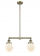 Innovations Lighting 209-AB-G201-6-LED - Beacon - 2 Light - 23 inch - Antique Brass - Stem Hung - Island Light