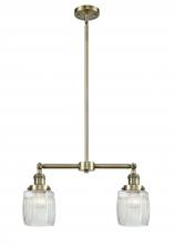 Innovations Lighting 209-AB-G302-LED - Colton - 2 Light - 22 inch - Antique Brass - Stem Hung - Island Light