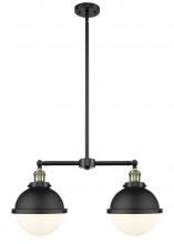 Innovations Lighting 209-BAB-HFS-81-BK-LED - Hampden - 2 Light - 18 inch - Black Antique Brass - Stem Hung - Island Light