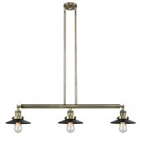 Innovations Lighting 213-AB-M6-LED - Railroad - 3 Light - 41 inch - Antique Brass - Stem Hung - Island Light