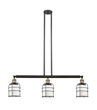 Innovations Lighting 213-BAB-G51-CE-LED - Bell Cage - 3 Light - 39 inch - Black Antique Brass - Stem Hung - Island Light