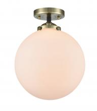 Innovations Lighting 284-1C-BAB-G201-10-LED - Beacon - 1 Light - 10 inch - Black Antique Brass - Semi-Flush Mount