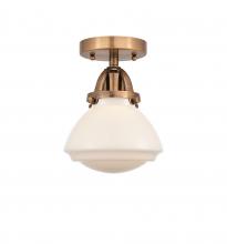 Innovations Lighting 288-1C-AC-G321-LED - Olean - 1 Light - 7 inch - Antique Copper - Semi-Flush Mount