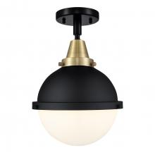 Innovations Lighting 447-1C-BAB-HFS-81-BK-LED - Hampden - 1 Light - 9 inch - Black Antique Brass - Flush Mount