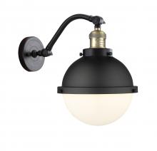 Innovations Lighting 515-1W-BAB-HFS-81-BK-LED - Hampden - 1 Light - 9 inch - Black Antique Brass - Sconce