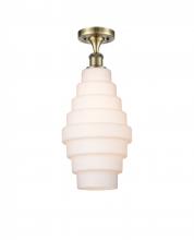 Innovations Lighting 516-1C-AB-G671-8-LED - Cascade - 1 Light - 8 inch - Antique Brass - Semi-Flush Mount