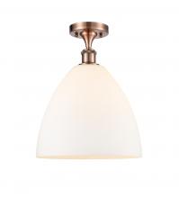 Innovations Lighting 516-1C-AC-GBD-121-LED - Bristol - 1 Light - 12 inch - Antique Copper - Semi-Flush Mount