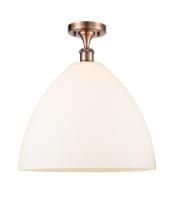 Innovations Lighting 516-1C-AC-GBD-161-LED - Bristol - 1 Light - 16 inch - Antique Copper - Semi-Flush Mount