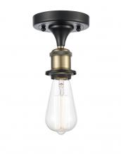 Innovations Lighting 516-1C-BAB-LED - Bare Bulb - 1 Light - 5 inch - Black Antique Brass - Semi-Flush Mount