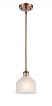 Innovations Lighting 516-1S-AC-G411-LED - Dayton - 1 Light - 6 inch - Antique Copper - Mini Pendant