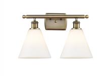 Innovations Lighting 516-2W-AB-GBC-81-LED - Berkshire - 2 Light - 18 inch - Antique Brass - Bath Vanity Light